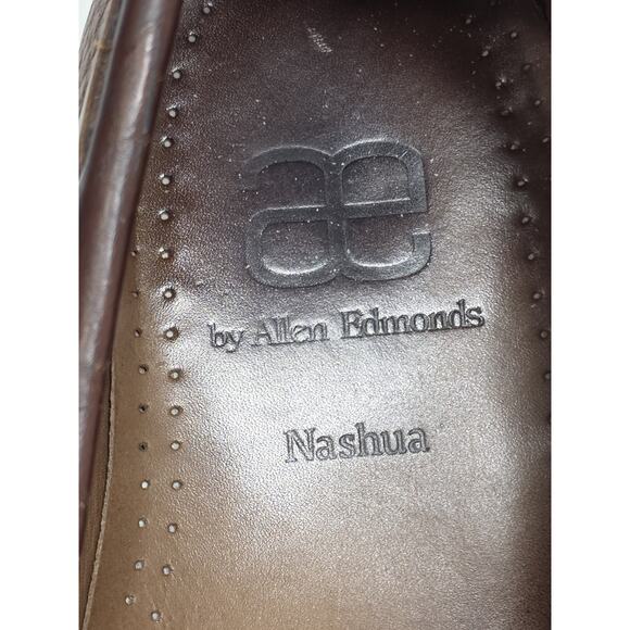 Allen Edmonds Nashua Slip On Tassel Leather Loafers Tan Brown Size 12 B main image 8